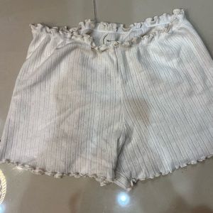 Brandy Melville cotton ruffled shorts